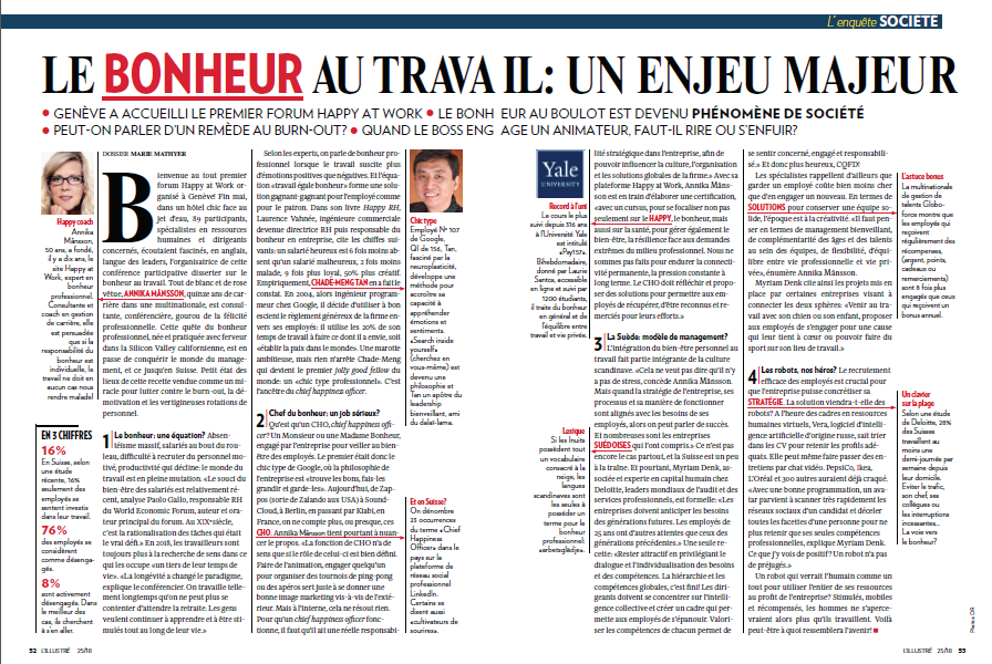 L'Illustre Bonheur au Travail Suisse